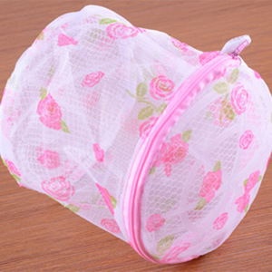 Fine Mesh Printed <b>Bra</b> Care Bag With Zipper Rectangle Nylon Reusable Laundry Wash Bag For Clothing - Product Image 2