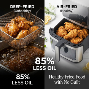 Freidora de Aire Digital Multifuncional <span class=keywords><strong>Sin</strong></span> <span class=keywords><strong>Aceite</strong></span> de 8L y 9L para el Hogar con Pantalla Táctil LCD a Color Personalizada de Acero Inoxidable - Product Image 5