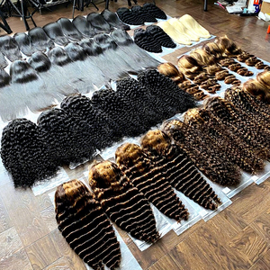 วิกผมแท้เวียดนามแบบไม่ผ่านการแปรรูป 15A ความหนาแน่น 250% พร้อมเชือกผูกผม HD Lace Frontal ขนาด 13*4  แบบธรรมชาติ <span class=keywords><strong>ผม</strong></span>หยิกแบบพม่า  วิกแบบไม่ต้องใช้กาว - Product Image 2