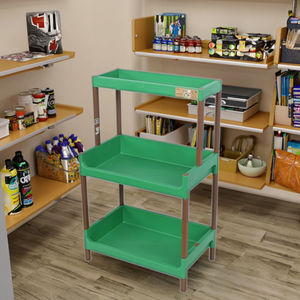 รถเข็นอเนกประสงค์แบบมีล้อลากอเนกประสงค์ดีไซน์ TX-Q9147ที่ใส่อาหารขนมผักและขนมขบเคี้ยวพร้อมที่จับสำหรับจัดเก็บแบบคลาสสิกที่สามารถถอดออกได้ - Product Image 3