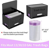 Distributeur de sacs poubelles empilables Organisateur de sacs poubelles en fer extra large pour cuisine et linge
