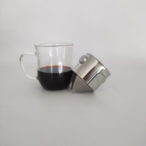 SS304 Lebensmittelechter Pour-Over Kaffee-Dripper Wiederverwendbar Ohne Papierfilter Little Angel FDA-Zertifiziert Spiegelpoliert OEM Individuelles Logo - Product Image 2