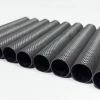 Tube en fibre de carbone avec technologie de bobinage, 5 épaisseurs, -50 à +150°C, noir brillant ou mat, pour cadre de vélo, tige de selle, canne de marche