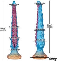 34,8 cm Großer Monster-Dildo, Anales Spielzeug, Fantasy-Tentakel-Dildo, Prostata-Massagegerät, Erwachsenen-Spielzeug für Männer und Frauen, G-Punkt und Klitoris-Stimulator