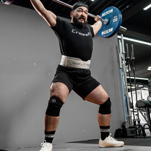 LS0357 pour la série <span class=keywords><strong>CrossFit</strong></span> <span class=keywords><strong>Genouillères</strong></span> respirantes Vente à chaud de <span class=keywords><strong>genouillères</strong></span> en tricot pour l'été Course à pied Fitness Sécurité Genouillère - Product Image 4