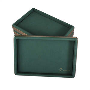 Plateau de présentation de bijoux en suède et métal pour bagues et bracelets, personnalisable pour chaînes de magasins, idéal pour le dropshipping - Product Image 5