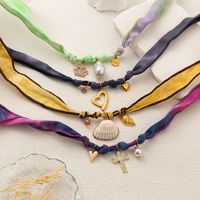 Collier avec pendentif en forme de coquille, design fin et long, plaqué or 18 carats, en acier inoxydable, cadeau pour femmes et enfants
