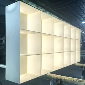 Étagère à livres sur pied en verre bleu or métallique flottant moderne de luxe MATA pour la maison, le bureau, l'affichage en magasin de bandes dessinées, la porte <span class=keywords><strong>murale</strong></span> - Product Image 1