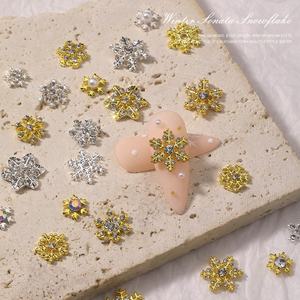 Paso Sico Nouvelle Collection <span class=keywords><strong>Manucure</strong></span> Transfrontalière Série Flocon de Neige Bijoux en Alliage Diamant Blanc de Noël Bijoux Diamant Flocon de Neige - Product Image 5