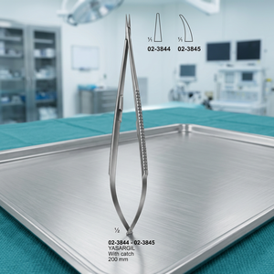 Porte-aiguille Yasargil avec système de maintien 200 mm, kit chirurgical manuel |   Acier inoxydable de qualité supérieure - Product Image 3