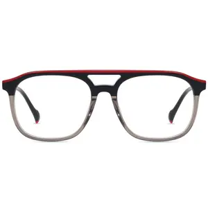 NEW fashion double bridge man acetate optical frames hand made eyewear eye glasses custom OEM eyeglasses frames for men women