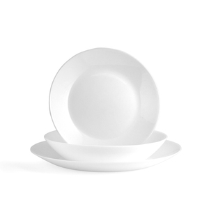 Juego de vajilla Zelie de 18 piezas, porcelana blanca, para uso diario. - Product Image 1