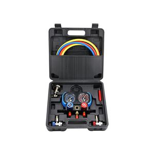 Kit de Carga de Refrigerante para Aire Acondicionado de Automóvil con Manómetro y Mangueras para Reparación y Mantenimiento - Product Image 3