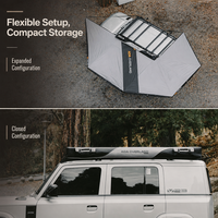 ADA OVERLAND Auvent autoportant 270 degrés imperméable avec éclairage LED pour camion, SUV, camping en plein air