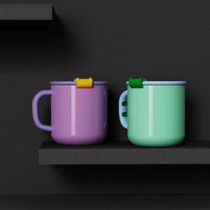 Customizable Logo With Lid Coffee Cup 304 Stainless Steel Coffee Mug With Handle Ceramic Inner Mug Glass Perfume <b>Bottles</b> - Product Image 4