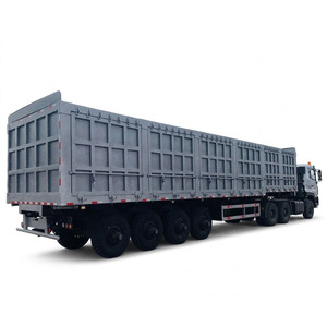 Semi-<span class=keywords><strong>remorque</strong></span> à benne basculante latérale à 4 essieux, capacité de charge de 100 tonnes, pour le transport de marchandises en vrac - Product Image 1
