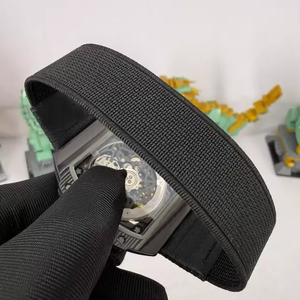 2026 New Color Edition RM67-02 Style Ultra-Thin 7.8mm <b>Skeleton</b> Carbon Fiber <b>Automatic</b> Winding <b>Watch</b> Nylon strap - Product Image 3