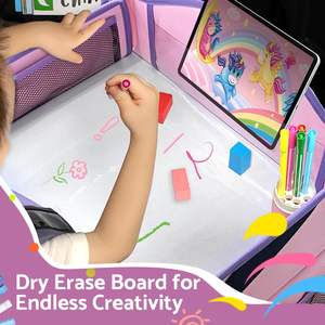 Muestra gratis, organizador de asiento de coche portátil, bandeja de viaje para niños, bandeja de asiento de coche para niños pequeños, bandeja de actividad de viaje para aperitivos/juguetes/ - Product Image 4