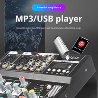 Console de mixage audio professionnelle Bluetooth pour scène, avec microphone double canal, en métal, pour conférences et performances