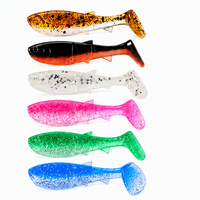 Leurre souple de pêche de haute qualité, type Swimbait Crankbait Shad, réaliste, avec queue en T, 6 couleurs, 0.5g, 1.2g, 2.1g