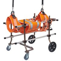 Poussette pour chien de grande taille à traction sur quatre roues, pour animaux âgés/handicapés, support complet, cadre en aluminium pliable, toutes saisons, 35 kg