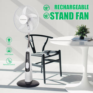 Ventilateur Solaire CA CC sur Pied avec Éclairage 32 LED et Télé<span class=keywords><strong>commande</strong></span>, 16/18 Pouces, Rechargeable pour Hôtels et Usage Domestique - Product Image 6