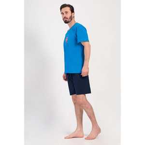 Conjunto de Pantalones Cortos y Camiseta de Cuello Redondo para Hombre, Estilo Hip Hop, con Bolsillos, Diseño Estampado Transpirable - Product Image 2