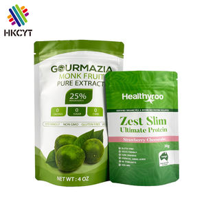 CMYK Print Custom Aluminium Foil Tea Bag Resealable Stand up Ziplock <b>Pouch</b> Powder Packaging Bag - Product Image 6