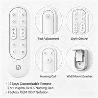 Control Remoto para Cama de Hospital JCXK de 12 Teclas, Diseño y Desarrollo de Funciones Personalizadas OEM ODM