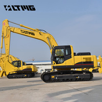 Excavatrice sur chenilles LTMG LTE220 de 20, 22 et 23 tonnes avec moteur Cummins, pelle hydraulique 20t 23t pour l'exploitation minière