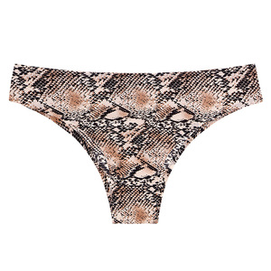 String sexy en soie de glace motif léopard personnalisé <span class=keywords><strong>culotte</strong></span> une pièce taille basse avec décoration de trou yoga non marquant - Product Image 5