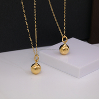Pendentif en or AU750 de mode de luxe collier boule en or massif 18 carats pendentif à breloque de style mignon pour cadeau
