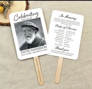 พัดลมหน้าขายตามสั่งพัดลมวันเกิดแฟนๆสำหรับงานปาร์ตี้พัดลมดีไซน์งานแต่งงานแบบพิมพ์ได้พัดลมสำหรับธุรกิจโปรโมชั่นบริษัทที่ชื่นชอบ - Product Image 1