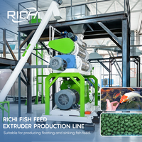 Ligne de production d'aliments aquatiques RICHI - Certification CE, ligne complète de traitement des aliments pour poissons