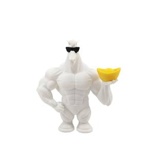 Figura de Cabeza de <span class=keywords><strong>Caballo</strong></span> <span class=keywords><strong>Musculoso</strong></span> 3D con Gafas de Sol, Adorno de <span class=keywords><strong>Caballo</strong></span>, Lingote Dorado, Decoración para Oficina y Hogar, Amuleto de la Suerte, Regalo - Product Image 5