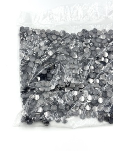 Piedras de Estrás Sueltas de Aleación Color Gris Metálico de 8 mm, Ecológicas, con 8 Facetas, Parte Posterior Plana, de Altura Media, para Fijación en Caliente, Accesorios para Prendas, Zeta Phi <span class=keywords><strong>Beta</strong></span> - Product Image 4