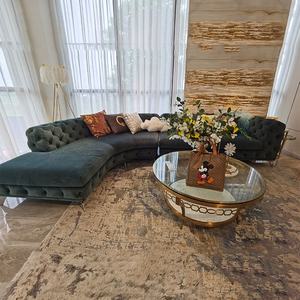 ที่คลุมโซฟาเฟอร์นิเจอร์ห้องนั่งเล่นทันสมัย,ที่คลุมโซฟาที่กำหนดเอง<span class=keywords><strong>ร้าน</strong></span>กาแฟสำนักงานโรงแรมที่พักแขนโลหะที่พักเท้าเก้าอี้โซฟากำมะหยี่รูปตัว L - Product Image 3