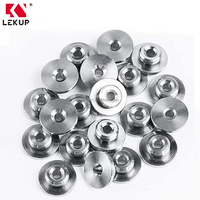 Kit de protection pour câble de 1/8 po en acier inoxydable T316 avec manchon de protection pour roue de niveau et rondelle de protection, UNIQUEMENT pour poteaux métalliques de niveau avec câble de 1/8 po
