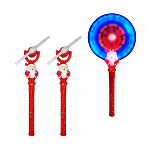 Fête de Noël moulin à vent rotatif bâton clignotant de Noël rouge avec des chansons de Noël HN835178 - Product Image 1