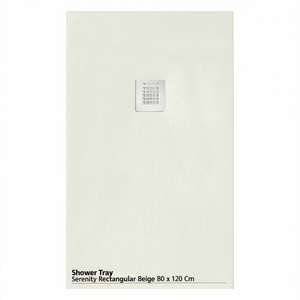 Plato de Ducha Rectangular Serenity Beige 80 x 120 cm - Product Image 3