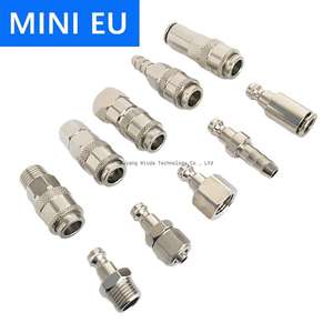 EU ทองแดงทั้งหมดชุบนิกเกิลขนาดเล็กยุโรปล็อคตัวเองมินิเชื่อมต่อนิวเมติกอย่างรวดเร็วอุปกรณ์การแพทย์เครื่องจักรโน๊ตบุ๊ค - Product Image 2