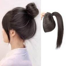 Elegante retro elegante con testa In stile Wave Pong con coda di cavallo riccioluto crespato e crespato con laccio per Extension per capelli - Product Image 1