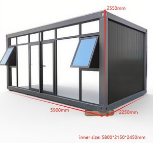 可拆卸的20英尺预制集装箱房屋模块化厨房酒吧，带啤酒咖啡店，用于餐厅移动咖啡厅办公室 - Product Image 3