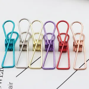 Ready to ship 32mm 54mm 72mm colorful clothing pins Metal Snack Bag clip for Food packages Arts & Crafts Picture