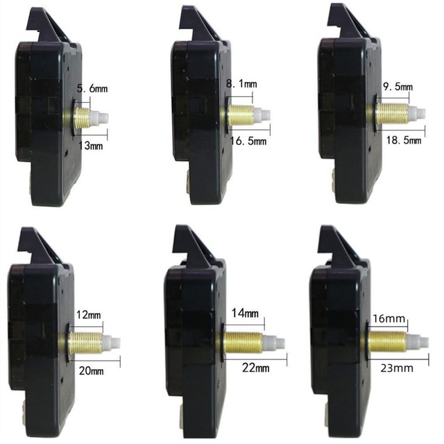CE Non-Ticking Silent Sweep Square Battery Operated Wall Clock Movement 6168S with Plastic Hook