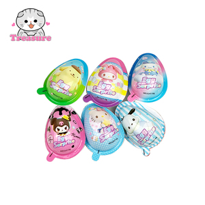 Cat and Rabbit <strong>Cartoon</strong> Design <strong>Egg</strong> Shape Chocolate Candy Chocolate Biscuit Surprise <strong>Egg</strong> with Toy Packing in Big Jar - Product Image 3