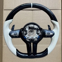 Volant de direction en fibre de carbone entièrement noir pour BMW Série 3 Série 5 pour M3 M4 M5 F30 F10 F15 F36 F20 F22 F25 F31 F32 E70 E90