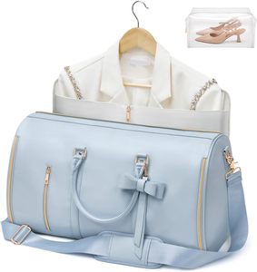 Muestra Gratuita, Bolsas de Lona de Gran Capacidad con Logotipo Personalizado, Bolsa de Viaje Deportiva Impermeable para Mujer, Bolsa de Viaje Rosa para Pasar la Noche - Product Image 6