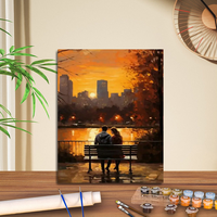 Peinture par numéros DIY en gros, toile à colorier faite à la main, décoration murale artistique