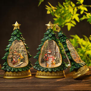 Noë<span class=keywords><strong>l</strong></span> Résine Boîte À Musique Boule De Cristal Jouet Ornements Artisanat Enfants Cadeau Artisanat - Product Image 4